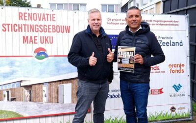 Cheque t.w.v. €1000 ontvangen van Indisch Restaurant Bandoeng